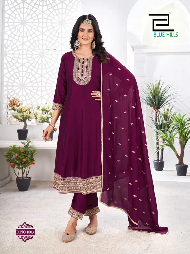 Taj Mahal By Blue Hills Vichitra Kurti With Bottom Dupatta Wholesalers In Delhi